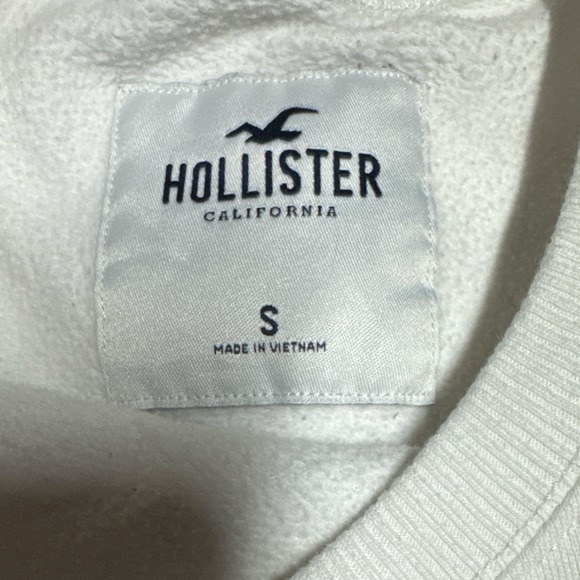 Los‎ Angeles Cropped Sweatshirt Tiger Sleeve Graphic White | Small | Preowned - Picture 6 of 7